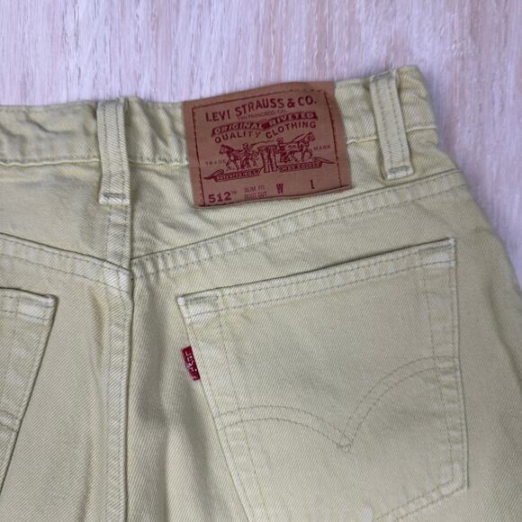 Levi's Pastel Green 512 High Rise Slim Fit Tapered Casual Denim Jeans 28 - Picture 6 of 13